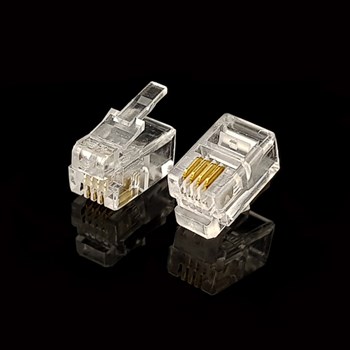 سرسوکت نری گوشی تلفن RJ9 4P4C بسته 100 عددی