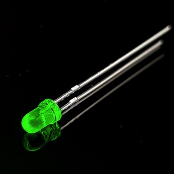 ال ای دی 3mm سبز شفاف پایه بلند | فروش عمده