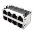 کانکتور شبکه 2x4 مادگی روبردی RJ45