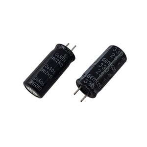 خازن الکترولیت GEMCON 8x20 330uF-25 پایه کوتاه