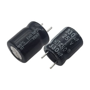 خازن الکترولیت HITANO 10x13 330uF-25V پایه کوتاه 