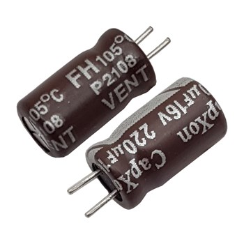 خازن الکترولیت CAPXON 6.3x11 220uF-16V پایه کوتاه