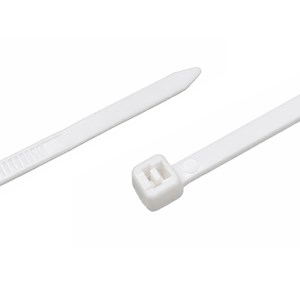 بست کمری پلاستیکی سفید 3x100mm بسته 100 عددی
